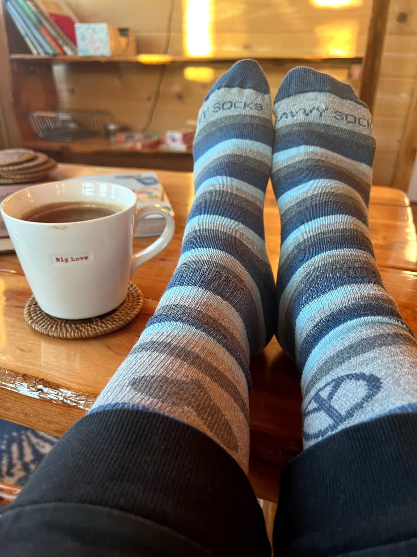 Peace & Love Crew Sock- Recycled Textiles (Two Colors)