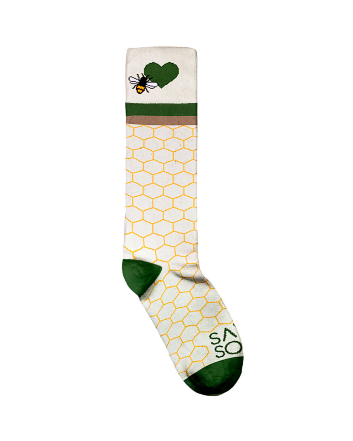 Bee Peace & Love Crew Sock - Save the Bees!
