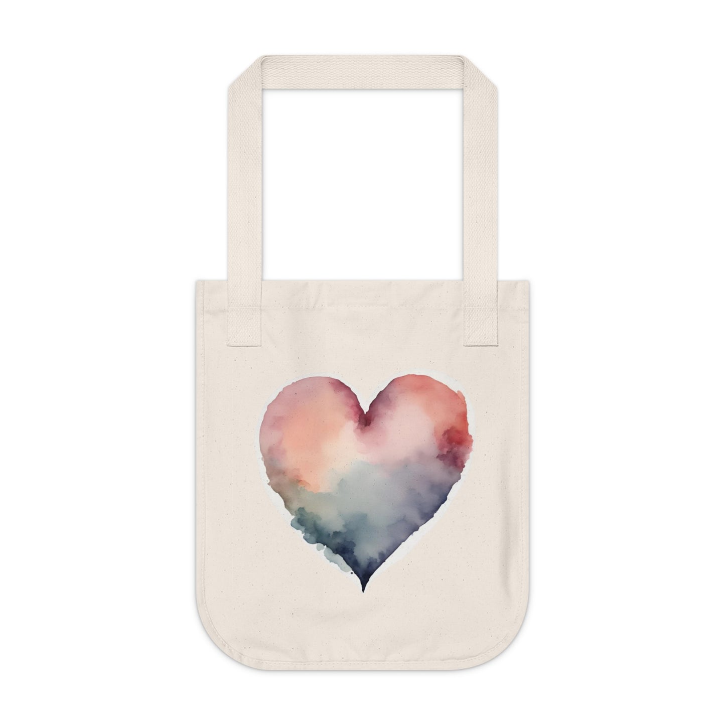 Organic Cotton Canvas Tote- Peace & Love