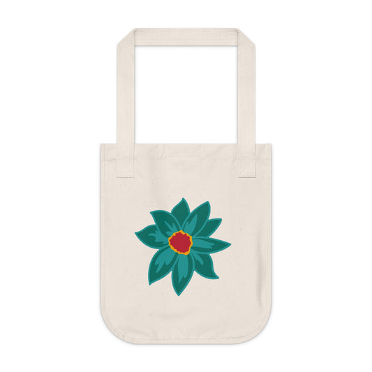 Organic Cotton Canvas Tote - Floral